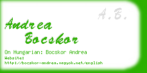 andrea bocskor business card